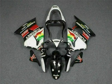 00-02 Noir Blanc Eurobet ZX6R Carénage Moto