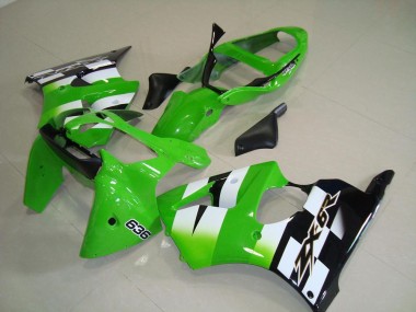 00-02 Vert Noir ZX6R Kit Carénages Motos