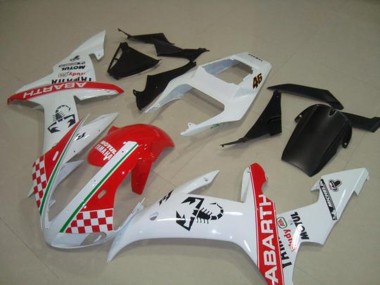 02-03 Rouge Blanc Flag YZF R1 Carénage Moto
