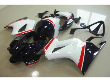 02-13 Blanc Bleu VFR800 Carénage Moto