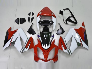 02-13 Blanc Rouge VFR800 Carénage Moto