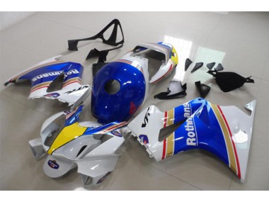 02-13 Bleu Blanc Rothmans VFR800 Carénage Moto