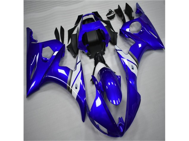 03-05 Bleu Blanc YZF R6 Kit Carénages Motos Complet