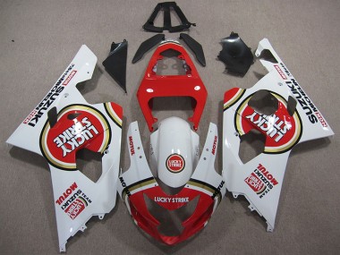 04-05 Rouge Blanc Lucky Strike Motul GSXR 600 Carénage Moto