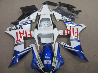 04-06 Bleu Blanc Motul Fiat YZF R1 Carénages Moto