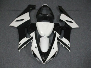 05-06 Noir Blanc ZX6R Carénages Moto