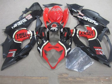 05-06 Noir Lucky Strike Rouge Motul GSXR 1000 Carénage Moto