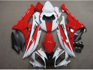 06-07 Blanc Rouge Noir Décalque YZF R6 Carénage Moto