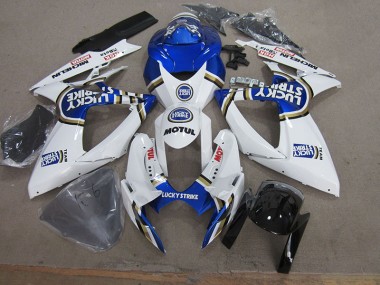 06-07 Bleu Blanc Lucky Strike Motul GSXR 750 Carénage Moto