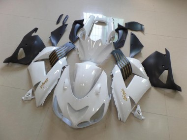06-11 Blanc et Noir Mat ZX14R ZZR1400 Carénage Moto