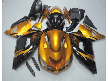 06-11 Noir Or ZX14R ZZR1400 Carénage Moto