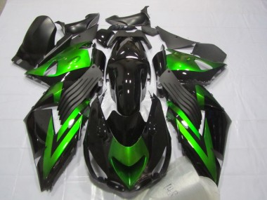 06-11 Noir Vert ZX14R ZZR1400 Carénage Moto