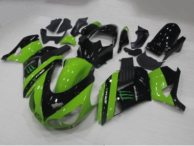 06-11 Vert Monster ZX14R ZZR1400 Carénage Moto