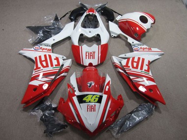 07-08 Rouge Blanc Fiat 46 YZF R1 Carénage Moto