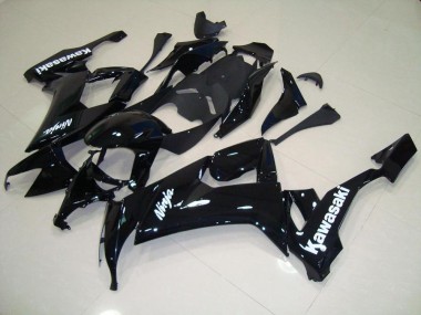 08-10 Noir Brillant avec Blanc Décalque ZX10R Carénage Moto