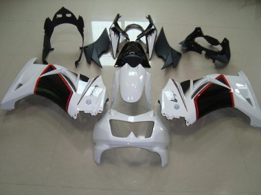 08-12 Blanc Nacré Noir ZX250R Carénage Moto