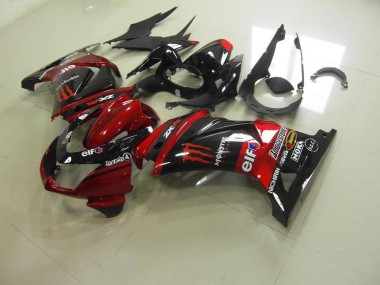 08-12 Rouge Bonbon Monster ZX250R Carénage Moto