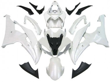 08-16 Blanc Nacré YZF R6 Carénages Moto
