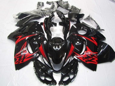 08-19 Noir Rouge GSXR 1300 Hayabusa Carrosserie Moto