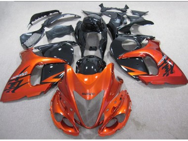 08-19 Orange Noir GSXR 1300 Hayabusa Carénage Moto