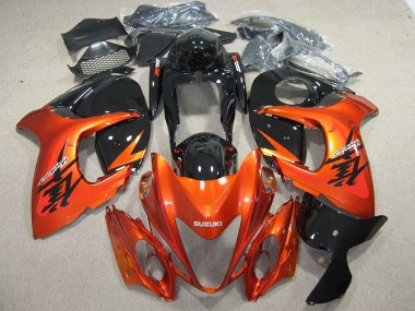 08-19 Orange Noir GSXR 1300 Hayabusa Carénages Moto