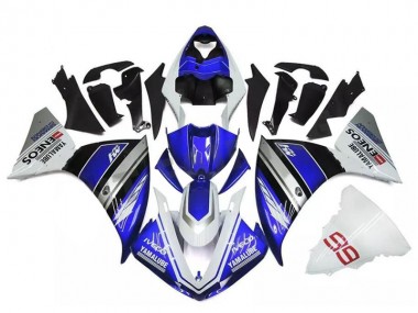 09-11 Blanc Bleu Argent YZF R1 Carénage Moto