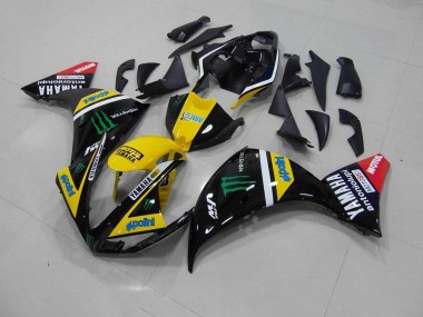 09-11 Jaune Noir Monster YZF R1 Carénages Moto