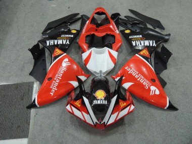 09-11 Noir Blanc Santander Rouge YZF R1 Carénage Moto