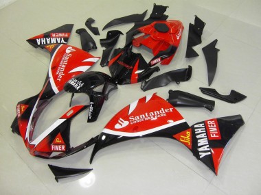 09-11 Rouge Noir Santander YZF R1 Carénage Moto