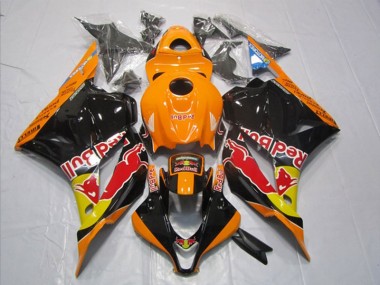 09-12 Noir Orange Red Bull CBR600RR Carénage Moto
