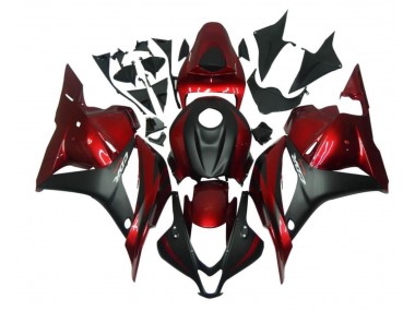 09-12 Rouge Noir CBR600RR Kit Carénages Motos Complet