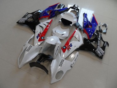 09-14 Blanc Bleu Rouge Becker Carbon S1000RR Carénage Moto