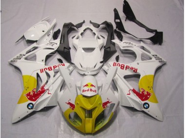 09-14 Jaune Blanc Red Bull S1000RR Carénage Moto