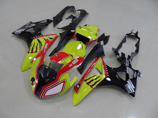 09-14 Vert Rouge Monster S1000RR Carénage Moto
