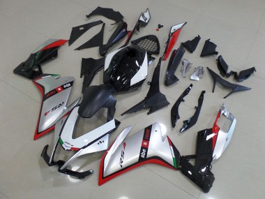 11-18 Noir Argent Rouge RS4 50 125 Carénage Moto