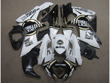 11-21 Blanc Lucky Strike Noir Motul GSXR 600 Carénage Moto