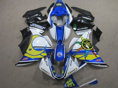 12-14 Bleu Blanc Jaune 46 YZF R1 Carénage Moto