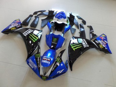 12-14 Bleu Noir Monster YZF R1 Carénage Moto