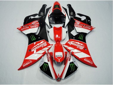 12-14 Rouge Blanc Rocol YZF R1 Carénage Moto