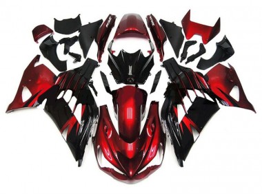 12-21 Rouge Noir ZX14R ZZR1400 Carénage Moto