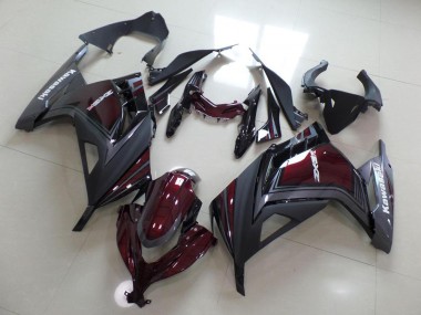 13-16 Dark Rouge et Gris ZX300R Carénage Moto