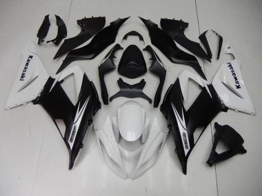 13-18 Noir Blanc ZX6R Carénage Moto