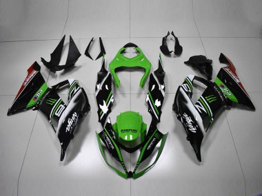 13-18 Vert Noir Blanc ZX6R Carénage Moto