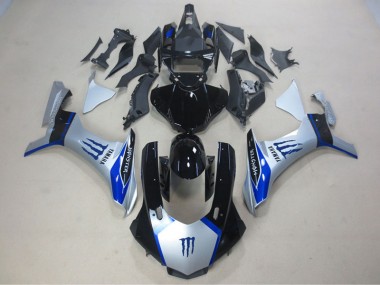 15-19 Argent Noir Bleu Monster YZF R1 Carénage Moto