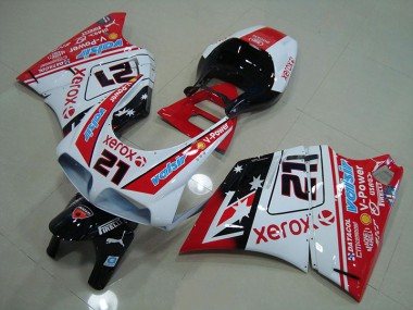 93-05 Rouge Blanc Xerox 21 Ducati 748 916 996 996S Carénage Moto