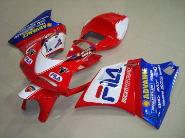 93-05 Rouge Bleu Fila Ducati 748 Carénage Moto
