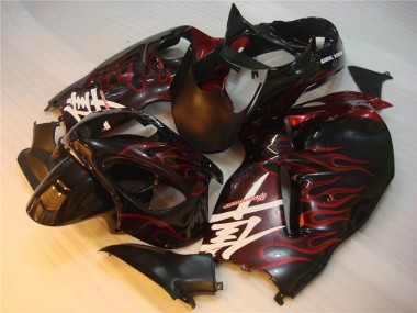 96-07 Noir Rouge Flamme GSXR 1300 Hayabusa Carénage Moto