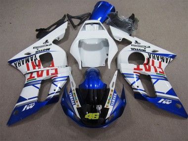 98-02 Blanc Bleu Fiat 46 YZF R6 Carénage Moto