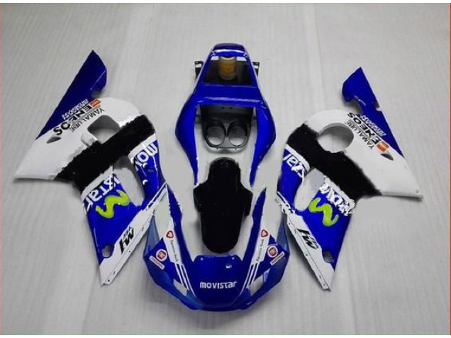 98-02 Bleu Vert Blanc YZF R6 Carénage Moto